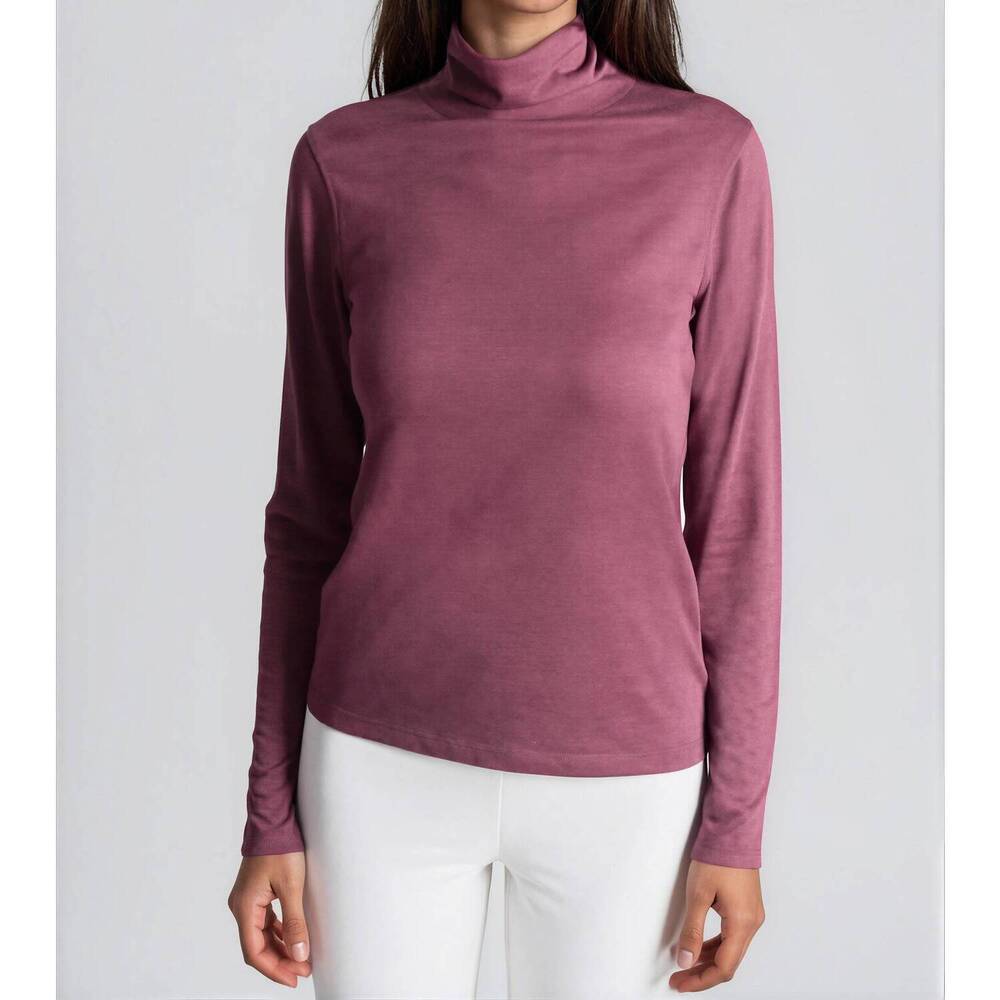 NEW BUKI take-out turtleneck shirt in wine